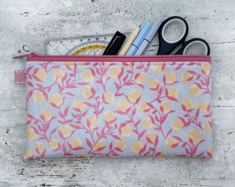 Pencil case - pencil case - pencil case - case for pens made of oilcloth: oranges