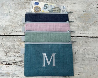 Personalized gift: bag with monogram/initials e.g. as a small wallet/purse