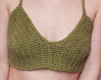 army green bralette