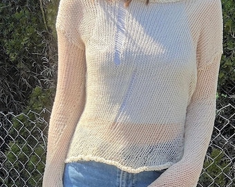 loose handmade knit sweater