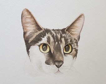 Custom watercolour pet portrait
