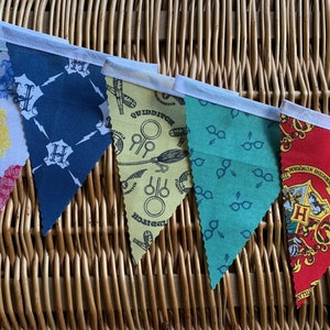 Harry Potter Fabric Bunting 10ft Single Sided Bunting Hogwarts ...