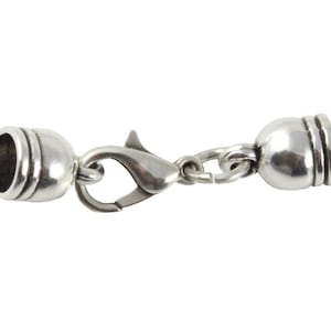2 Zamak Endkappen-Sets- antik versilbert- Ø 5 mm ID 5
