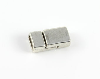 2x Magnetverschluss- antik silber- 6 x 2,5 mm