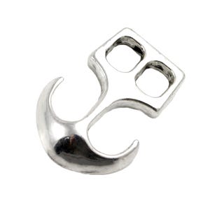 3-delige ankersluiting - antiek zilver - 26 x 18 mm - binnendiameter 5 mm