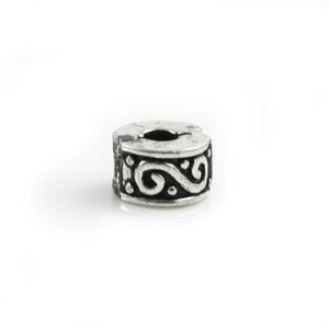 2 metal beads clip antique silver Ø 3 mm hair bead Viking beard bead carnival cosplay