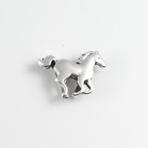 Zamak Slider "Horse", antique silver, 10 x 2.5 mm