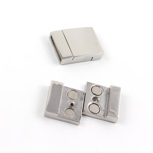 Edelstahl Magnetverschluss poliert ID 15 x 2,5 mm Bild 3
