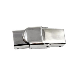 3-Stück Edelstahl Verschluss - poliert- 5 x 2 mm ID5 flach