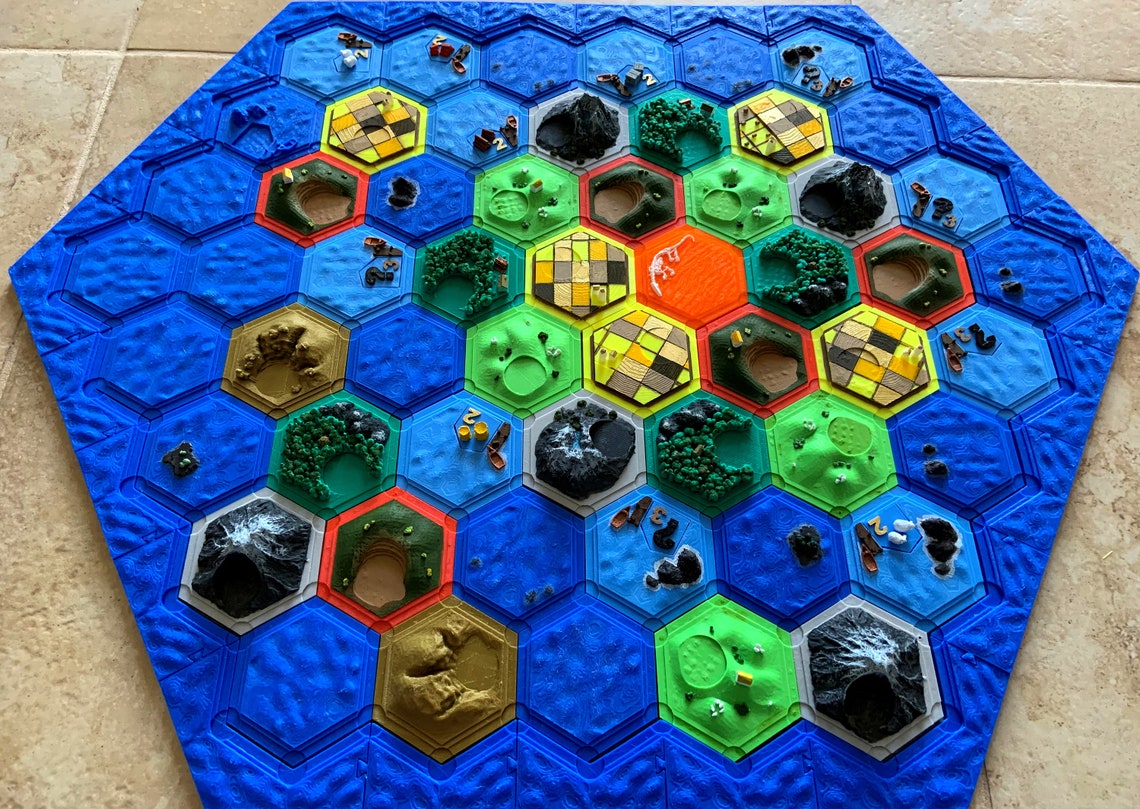 Settlers of Catan 3D Seafarer 3D Hand Painted Multicolor Etsy