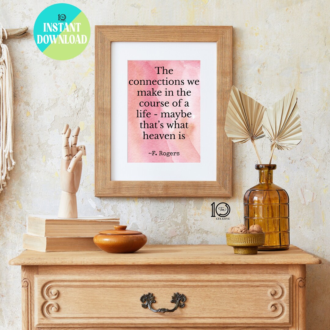 Mr Rogers Quote Printable Art, Birthday Gift for Friend, Mister Fred ...