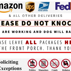 please do not knock printable sign
