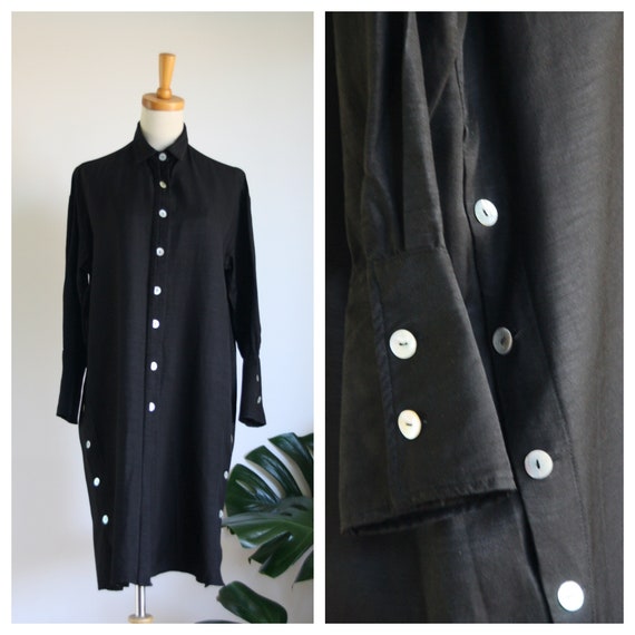 Vintage black minimalist dress. 90s black dress. 9