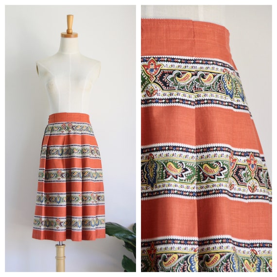 Vintage pleated 40s skirt. 90s does 40s skirt. Pum