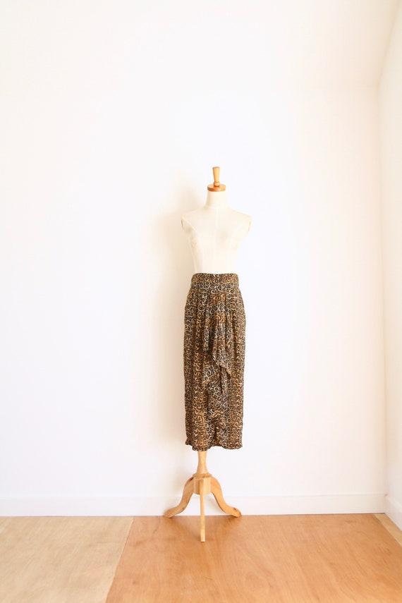 Leopard print skirt. Floaty animal print skirt. Bi