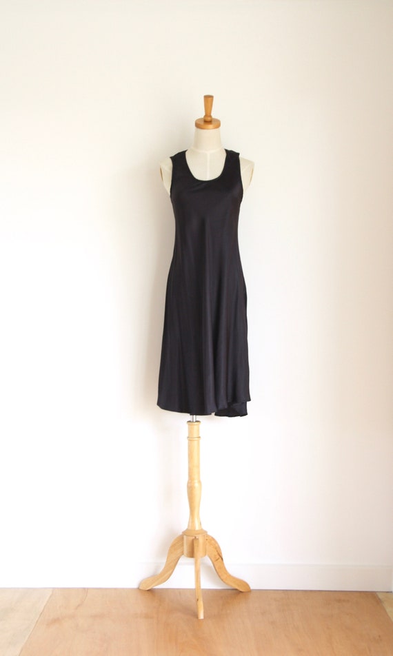 90s black summer slip dress. Black 90s grunge dres