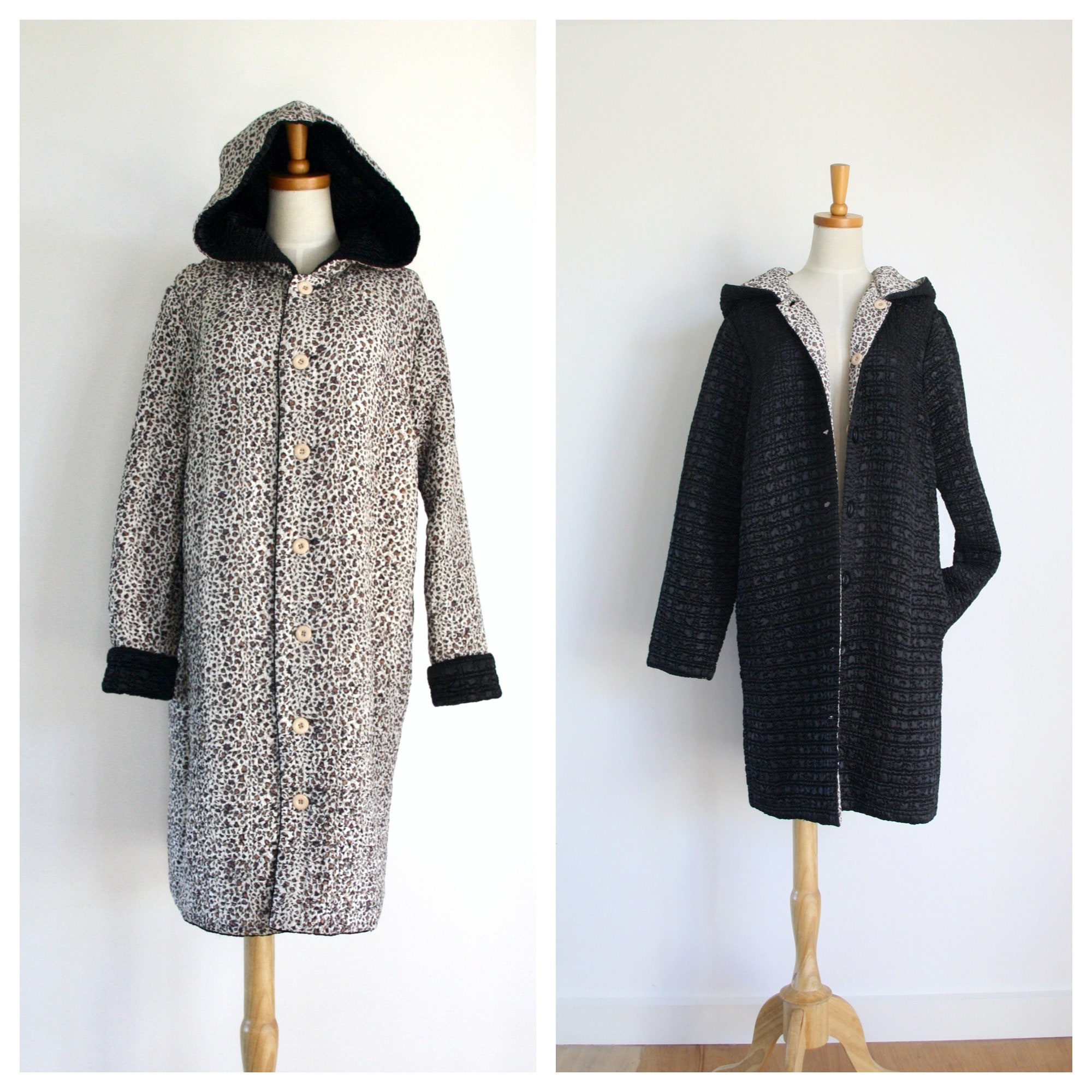 reversible leopard print coat