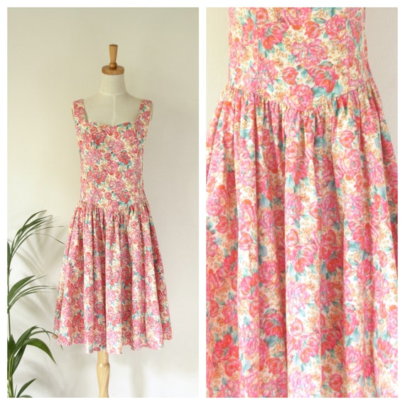 pink floral summer dress