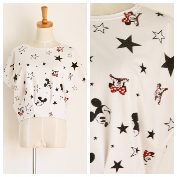 Vintage 80s Mickey Mouse t shirt. Minnie mouse top