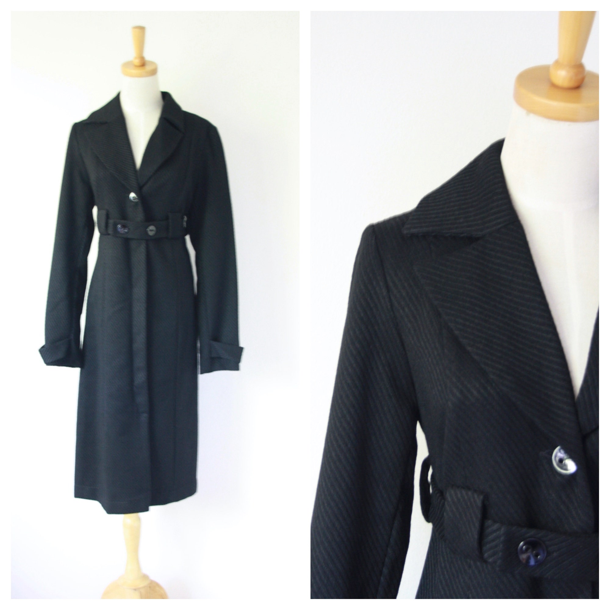 black fitted winter coat