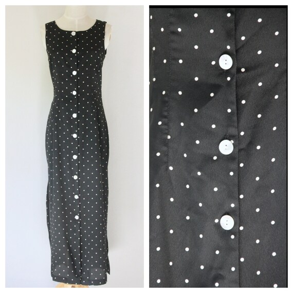 vintage black and white polka dot dress