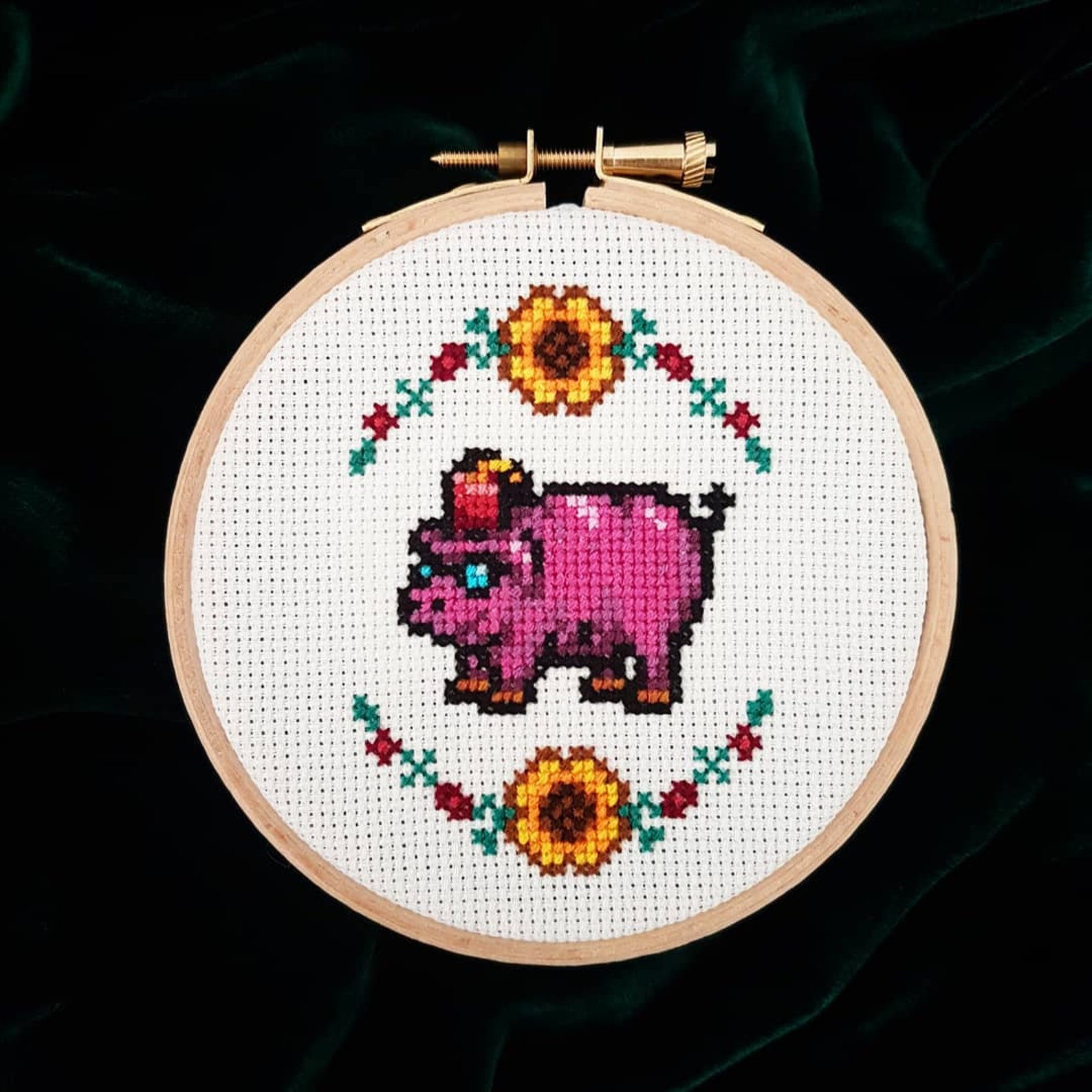 Stardew Valley Piggy Cross Stitch PDF Pattern | Etsy
