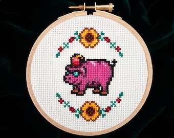 Stardew Valley Piggy - Patrón PDF Punto de Cruz