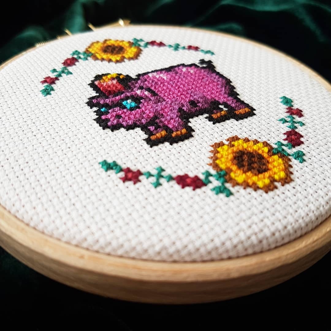 Stardew Valley Piggy Cross Stitch PDF Pattern | Etsy