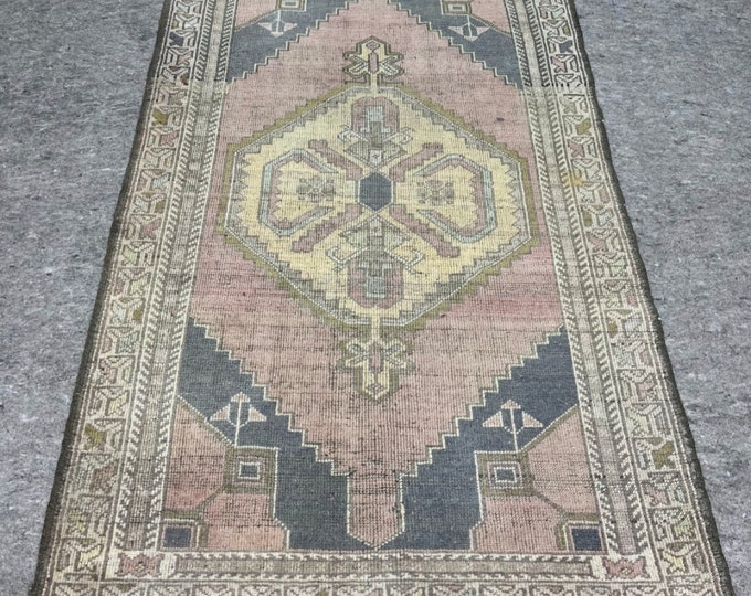 4x6 Oushak area rug, village rug, handmade rug, kichen rug, washale faded area rug, washale accent rug, natural faded rug, oriental area rug