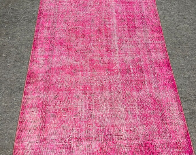 4x6 rugs, 4x6 Pink color rug, washale turkish area rug, kidsroom handmade rug, oriental Pink color rug, turkish rug, kids, game, gameroom