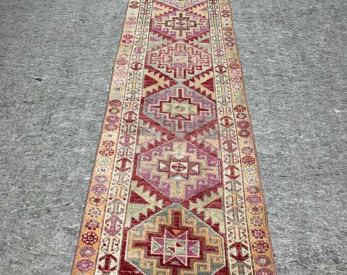 2.7x13.5 turkish runner rug, anotolia runner rug, oushak runner rug, bedroom runner rug, kitchen runner rug, entry way runne rug