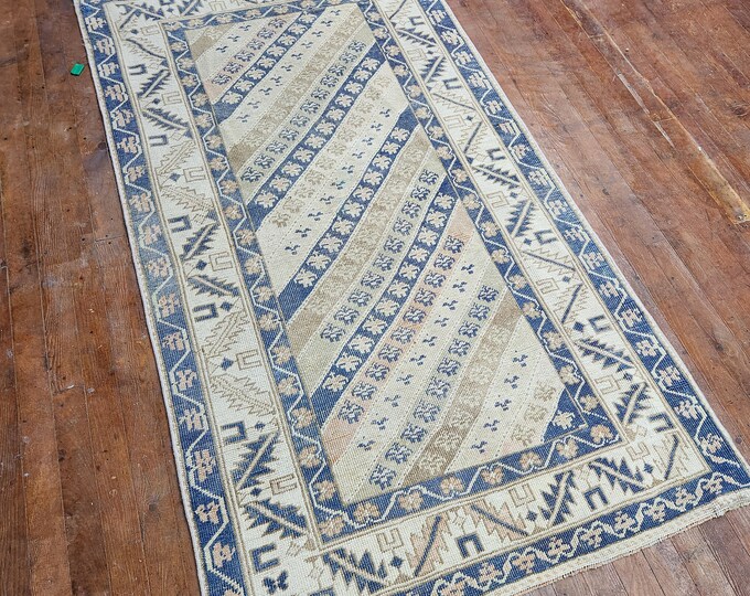 3x6 area rug, turkish area rug, oushak area rug, kitchen area rug, bedroom area rug, entry way area rug, handmade arae eug