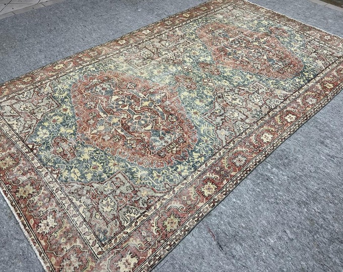 6x10 feet oushak rug, turkish rug, livingroom rug, handmade rug, oversize for living area, dinnig, table size