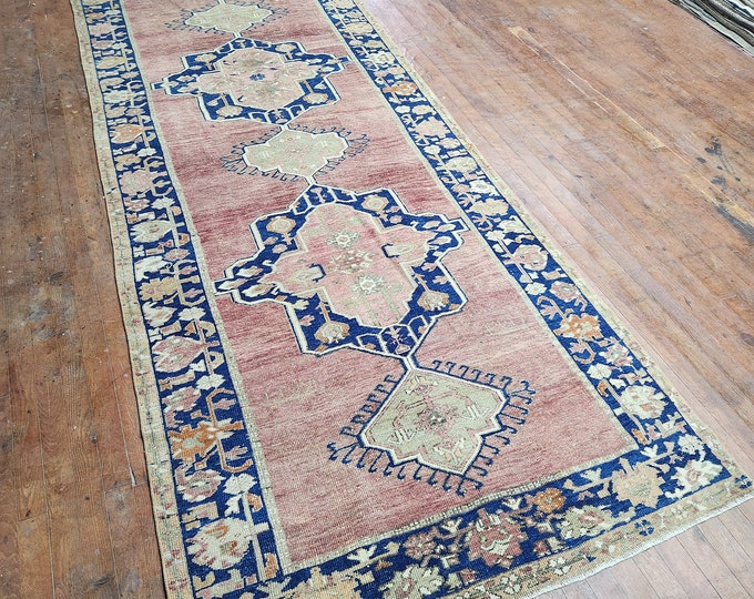 4x13 runne rug, turkish runner rug, oushak runner rug, anotolia runner rug, bedroom runner rug, entry way runner rug, handmade runner rug