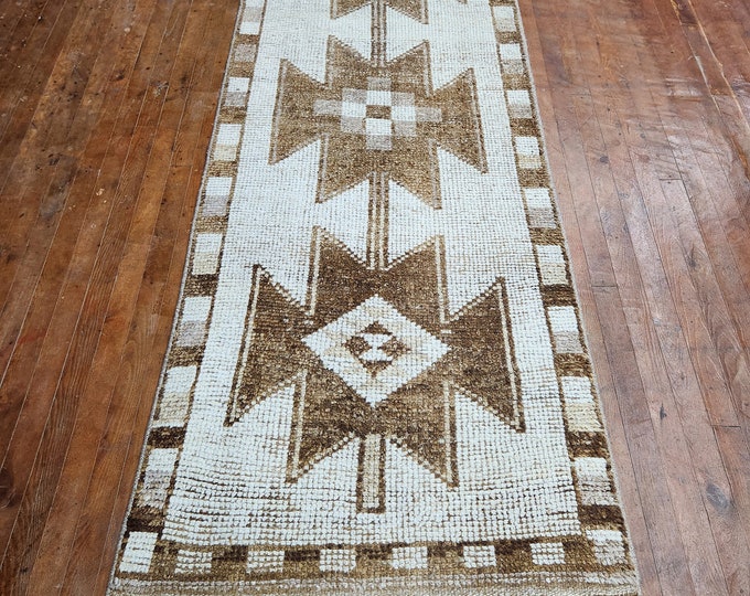 3x12 runner rug, turkish runner rug, anotolia runner rug, oushak runner rug, bedroom runner rug, handmade runner rug, entry way runner rug