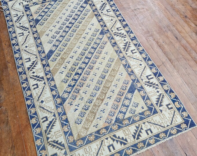 3x6 mini area rug, turkish mini area rug, oushak area rug, anotolia area rug, bedroom area rug, entry way area rug, handmade area rug