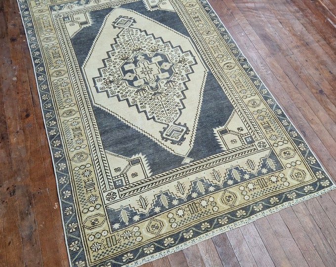 4x6 feet turkish area rug, oushak area rug, anotolia area rug, bedroom area rug, kitchen area rug, handmade area rug, entry way area rug