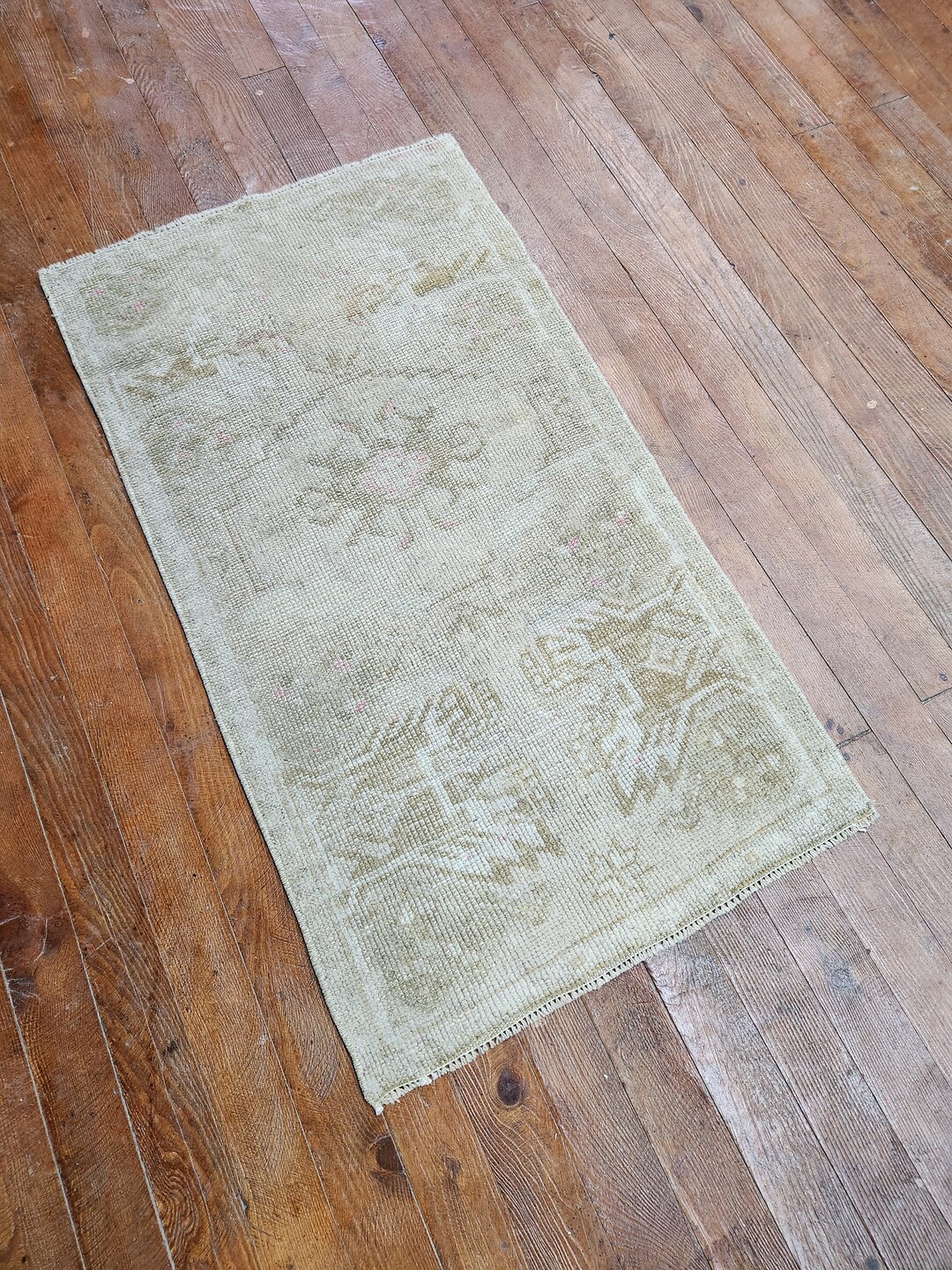 2x3 Turkish Doormat Rug, Oushak Doormat Rug, Anotolia Doormat Rug