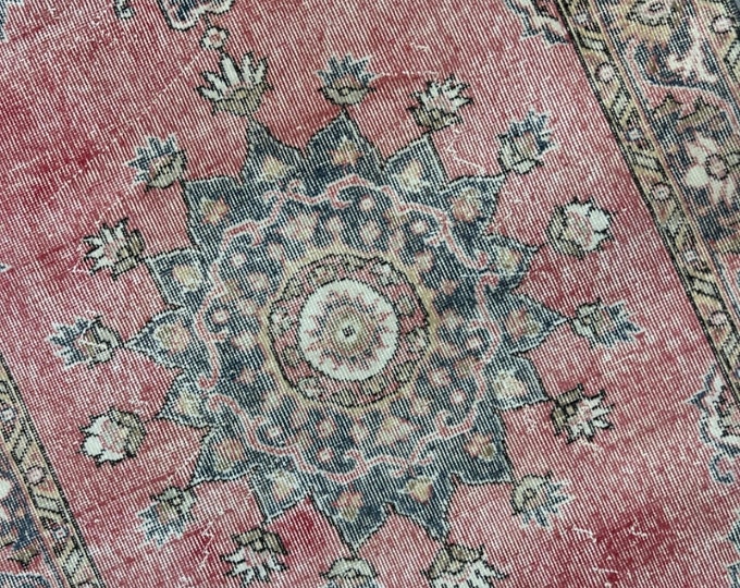 Turkish Wool Rug 4x6 - Natural Tones, Beige and Pastel Brown, Perfect for Minimalist & Boho Homes, Entryway, Kitchen, Small Area