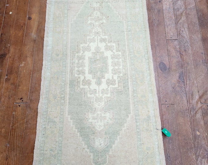 2x4 turkish doormat rug, Anatolia doormat rug, Oushak doormat rug, Handmade doormat rug, Kitchen doormat rug, entry way doormat rug