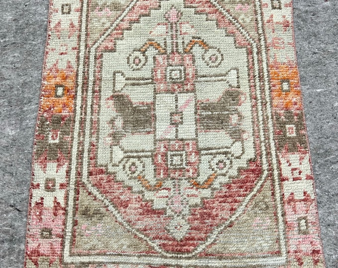 2x4 turkish doormat rug, anatolia doormat rug, bedroom doormat rug, oushak doormat rug, entry way doormat rug, handmade doormat rug
