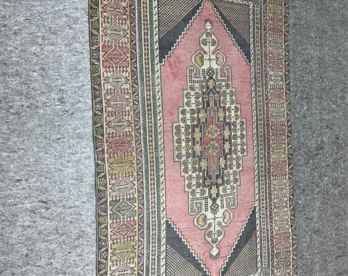 5x7 feet turkish handmade rug, fantastic oushak rug, pink, kids room, wide entry, small area