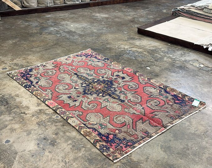 4x6 feet rug,anatolian rug,turkish rug, colorfull, uniq and perfectly colors, harmony colors.