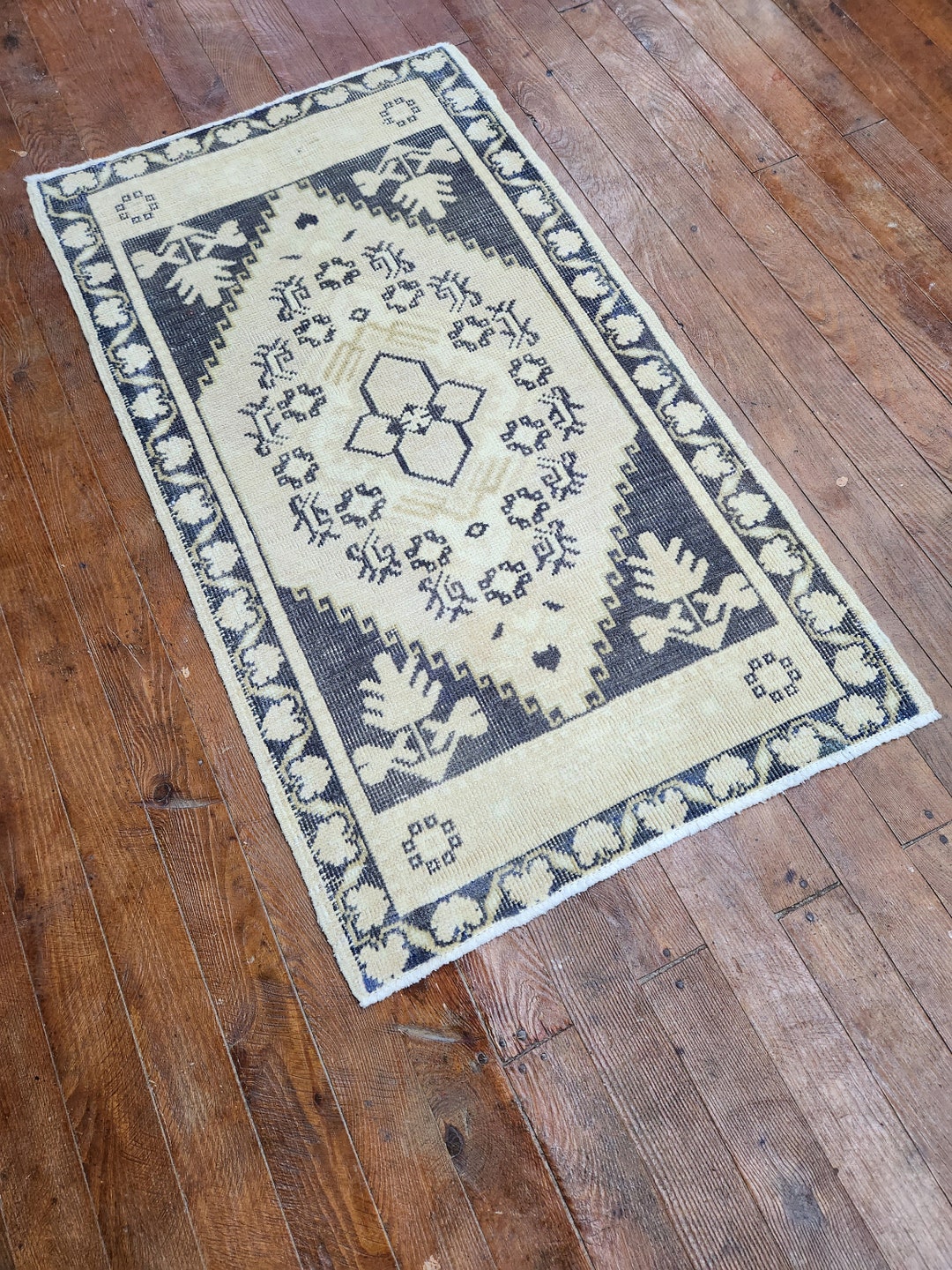 2x3 Turkish Doormat Rug , Oushak Doormat Rug, Anotolia Doormat Rug