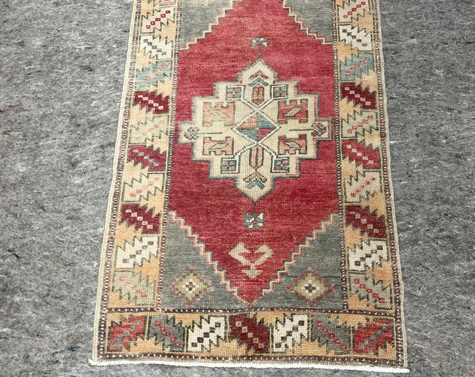 2.2x3.10  turkish doormat rug, Anatolia doormat rug, Oushak doormat rug, Handmade doormat rug, Kitchen doormat rug, entry way doormat rug