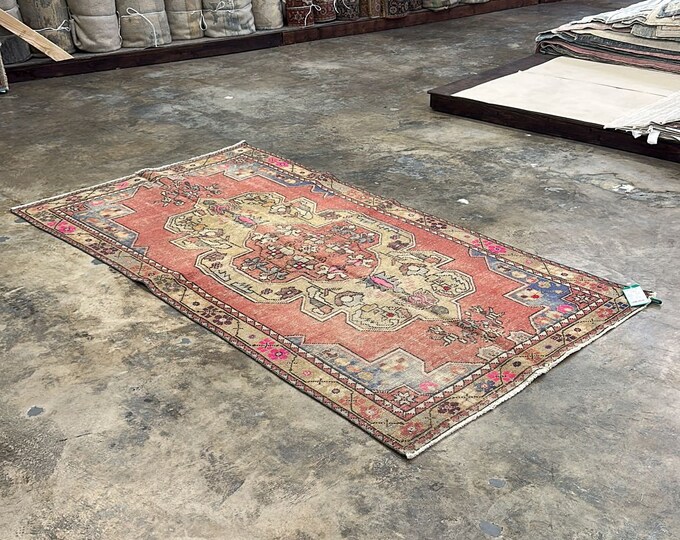4x7 feet turkish rugs, anatolian rugs, oushak rugs, office rugs. 4x7 bedroom rug, bathroom area rug, natural rug, livig room rug, kidsroom