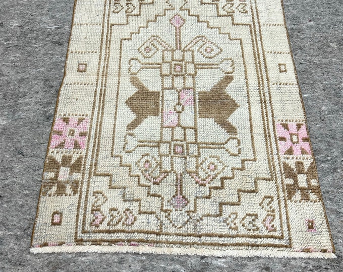 2.5x3.3 turkish doormat rug, oushak doormat rug, anotolia doormat rug, kitchen doormat rug, bedroom doormat rug, entry way doormat rug