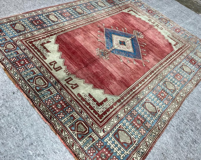 8x10 area Rug 8x10 livingroom rug 8x10 saloon rug 8x10 vintage rug 8x10 kitchnen rug 8x10 turkish rug 8x10 oushak rug 8x10 anatolian rug