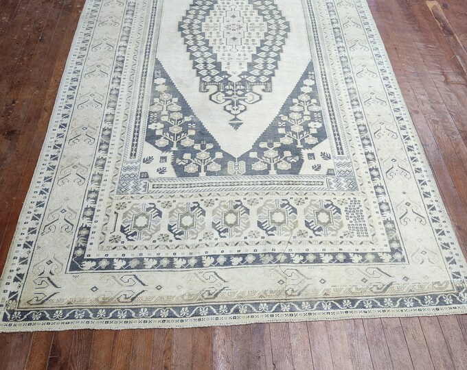 5x10 area rug, turkish area rug, oushak area rug, anotolia area rug, kitchen area rug, entry way area rug, handmade area rug