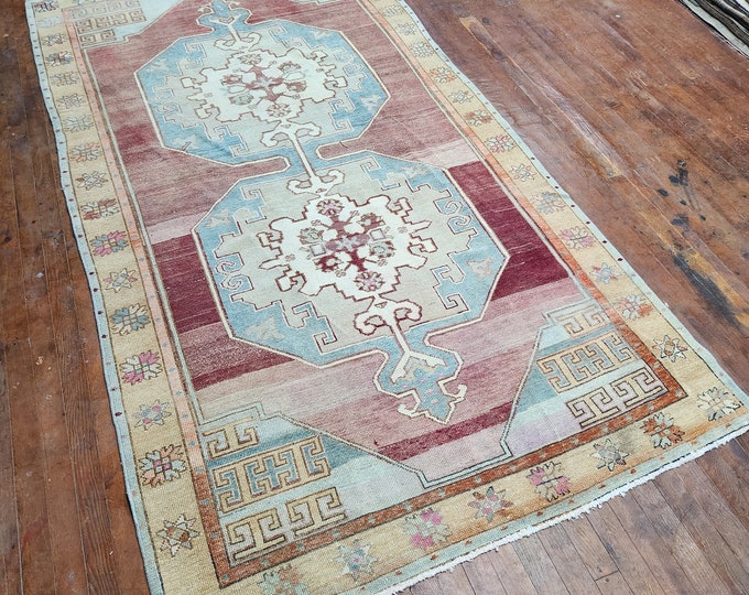 5x9 area rug, turkish area rug, oushak area rug, anotolia area rug, kitchen area rug, entry way area rug, handmade area rug.